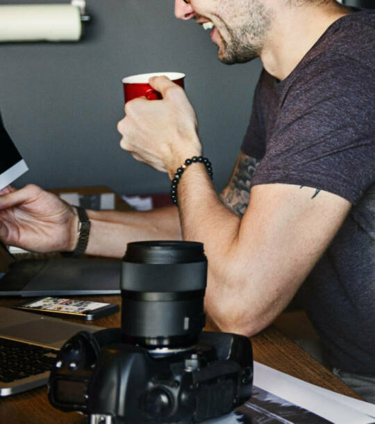 Photographer Journalist Working Studion Agency Concept Photographer Journalist Working Studion Agency Concept